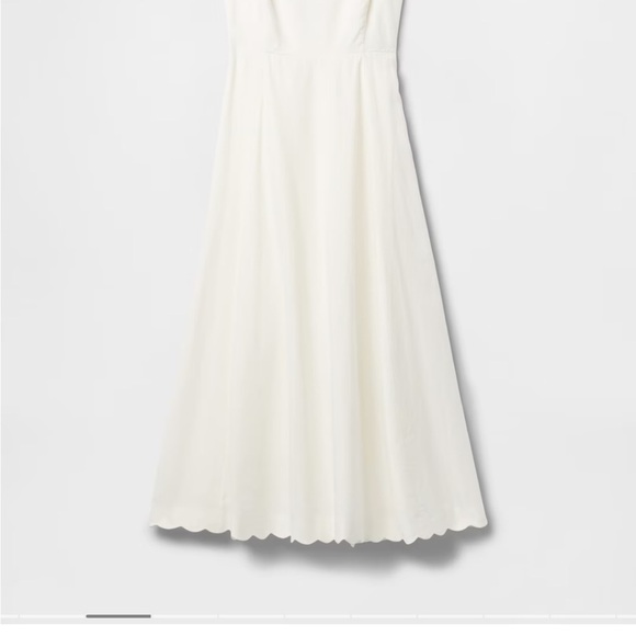 GAP Cream A-Line Midi dress - Picture 3 of 4